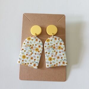 Floral Yellow Earrings